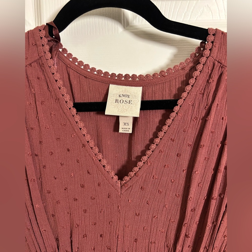 Free People-like Burgundy Maxi Dress - Picture 5 of 6